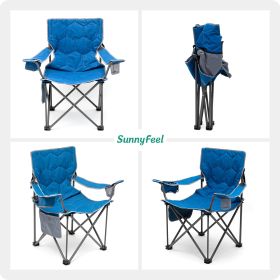 Oversized Heavy Duty Folding Camping Chair (Color: Blue)