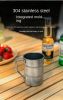 Outdoor large capacity stainless steel mug