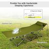 Folding Camping Cot with Side Pocket Detachable Headrest