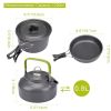 Outdoor 2-3 people camping teapot cutlery cookware set