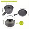 3pcs/set Lightweight Outdoor Pot, Pan and Kettle Cookware Set