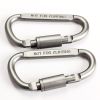 Aluminum D-Ring Locking Carabiner NOT for Climbing