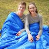 Traveling Double Person Waterproof Sleeping Bag W/ 2 Pillows