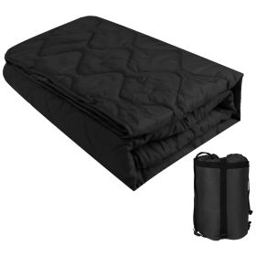 Kylebooker Camo Woobie Blanket w/ Waterproof Poncho Liner (Color: black)