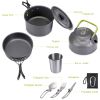 Outdoor 2-3 people camping teapot cutlery cookware set