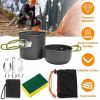 Outdoor Camping Aluminum Pot Pans Cookware Set