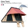 Trustmade Triangle Black Hard Shell Rooftop Tent w/ 2 Rainflies