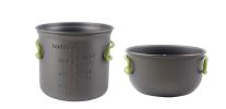 Outdoor Pot Set 1-2 People Portable Camping Cooker w/ Cutlery