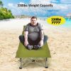 Folding Camping Cot with Side Pocket Detachable Headrest