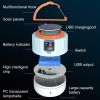 LED Solar Camping Light USB Rechargeable Tent Lantern