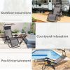 Lounge Chair Adjustable Recliner w/Pillow Outdoor Camp Chair