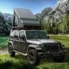 Trustmade Triangle Black Hard Shell Grey Rooftop Tent w/ Rack