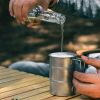 Outdoor large capacity stainless steel mug