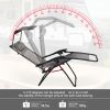 Lounge Chair Adjustable Recliner w/Pillow Outdoor Camp Chair