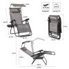 Lounge Chair Adjustable Recliner w/Pillow Outdoor Camp Chair